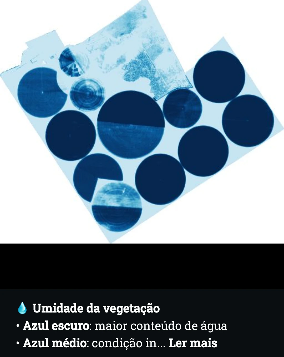 Exemplo real de camada de umidade por satélite na área cadastrada